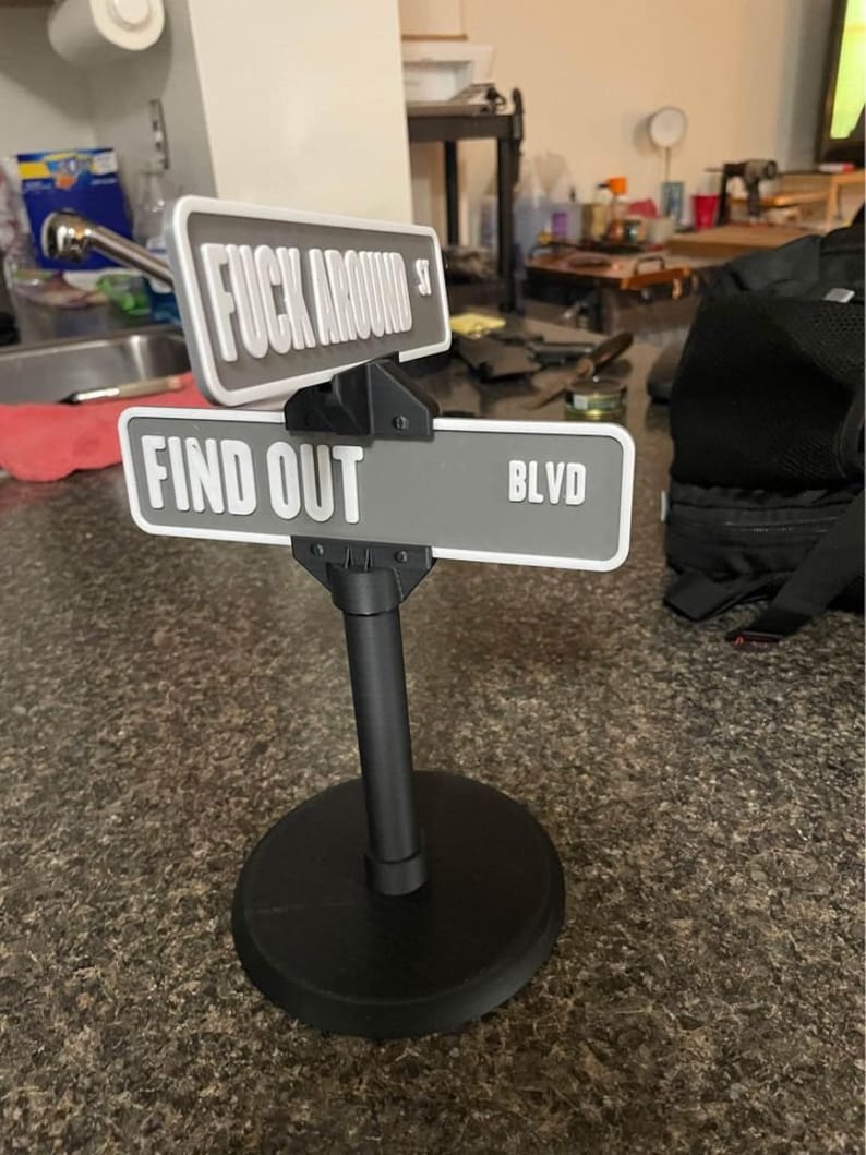 🔥Hot Sale 50%OFF-🤣F Around/Find Out Street Sign Desk Decoration