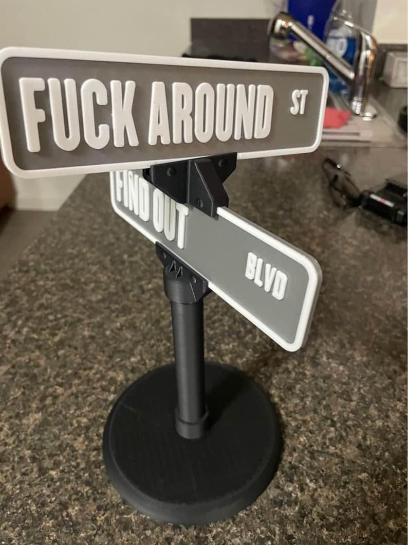 🔥Hot Sale 50%OFF-🤣F Around/Find Out Street Sign Desk Decoration