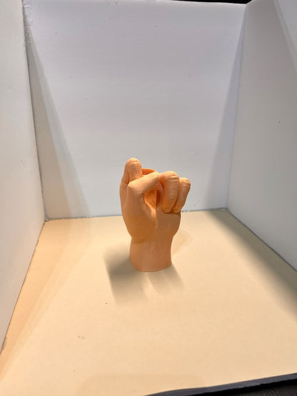 Collapsing Middle Finger Sculpture with Retractable Middle Finger🖕