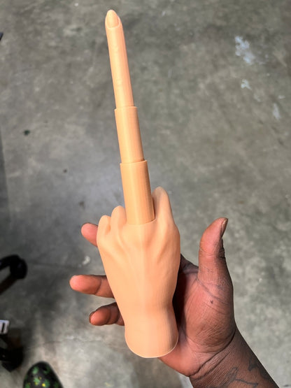 Collapsing Middle Finger Sculpture with Retractable Middle Finger🖕