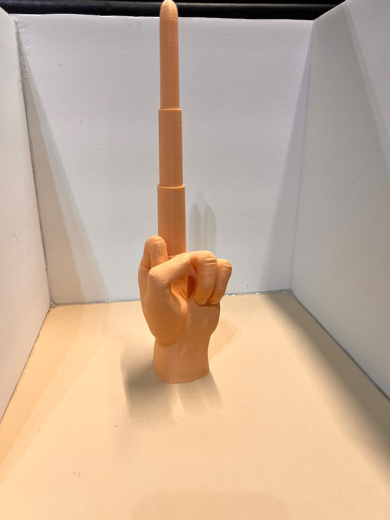 Collapsing Middle Finger Sculpture with Retractable Middle Finger🖕
