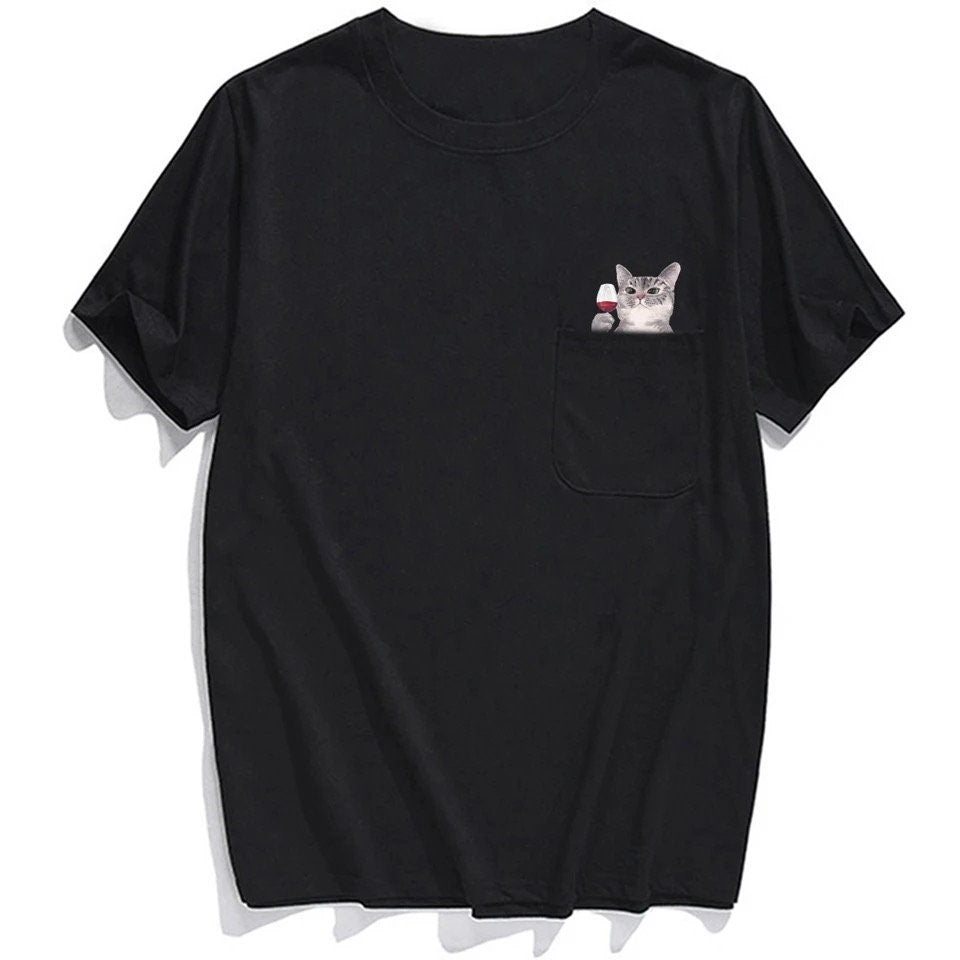 😾🖕Pocket Middle Finger Cat T-Shirt（Buy 2 Free Shipping）