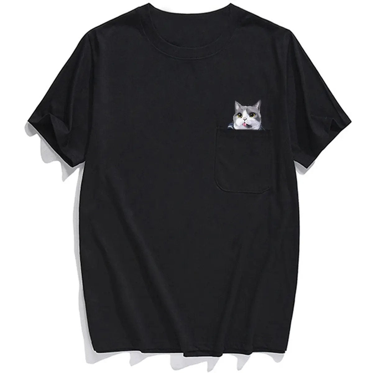 😾🖕Pocket Middle Finger Cat T-Shirt（Buy 2 Free Shipping）