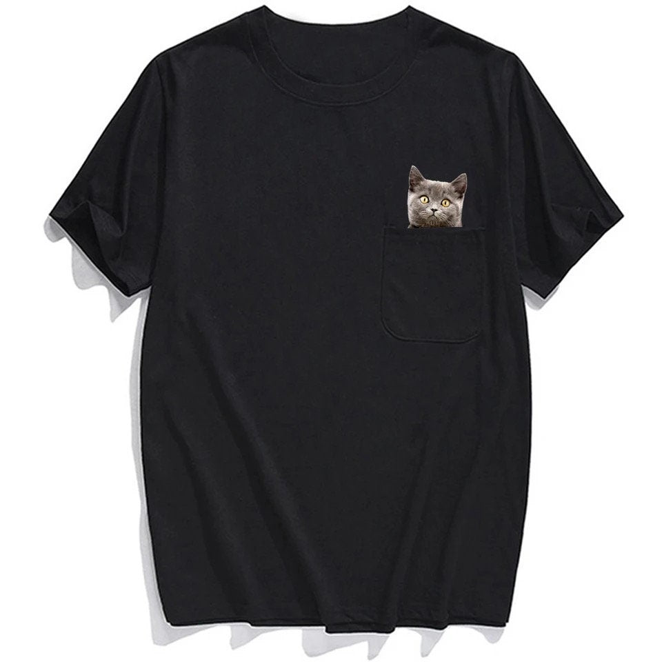 😾🖕Pocket Middle Finger Cat T-Shirt（Buy 2 Free Shipping）