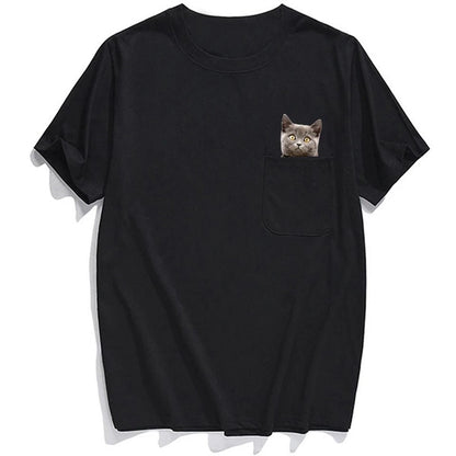 😾🖕Pocket Middle Finger Cat T-Shirt（Buy 2 Free Shipping）