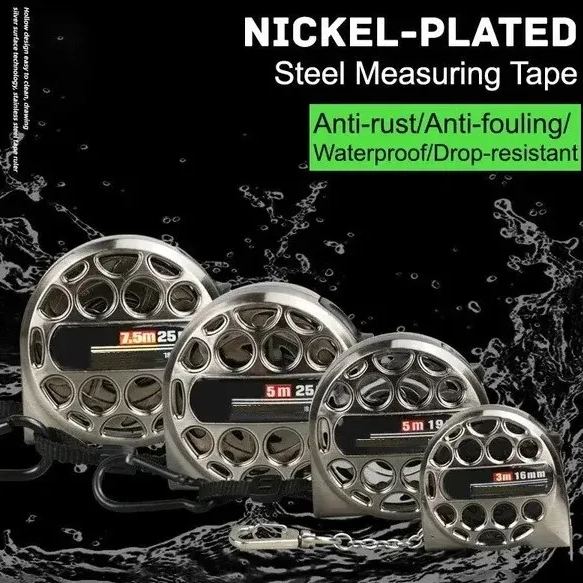 Stainless Steel Anti-corrosion Retractable Metric Ruler