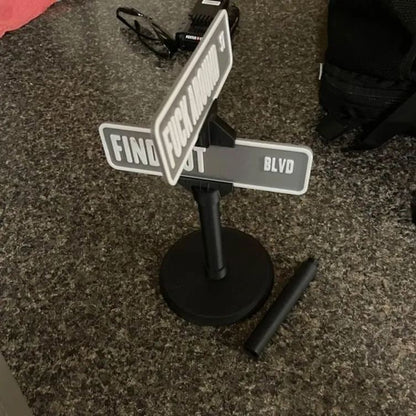 🤣F Around/Find Out Street Sign Desk Decoration | Funny Desk Gift