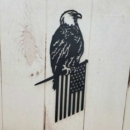 Metal Eagle Flag Tree Stake