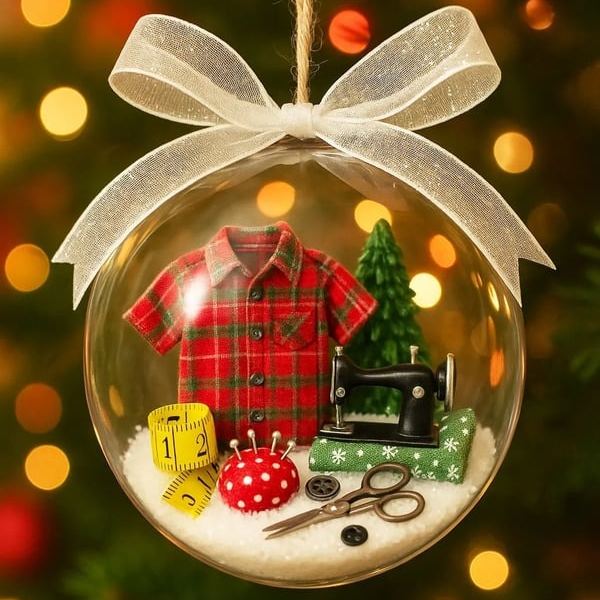 🔥Last Day 49% OFF - Holiday Sewing Snow Globe Ornament