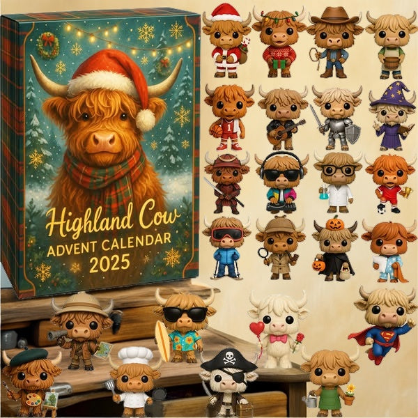Highland Cow Advent Calendar 2025 🐮🎄--24 Days of Surprises