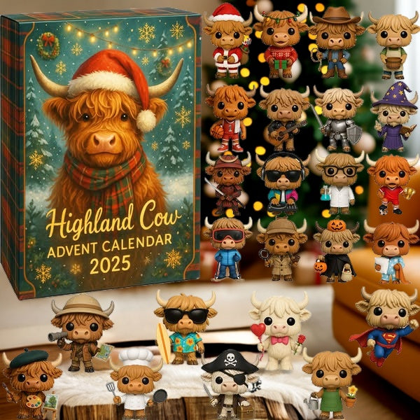 Highland Cow Advent Calendar 2025 🐮🎄--24 Days of Surprises