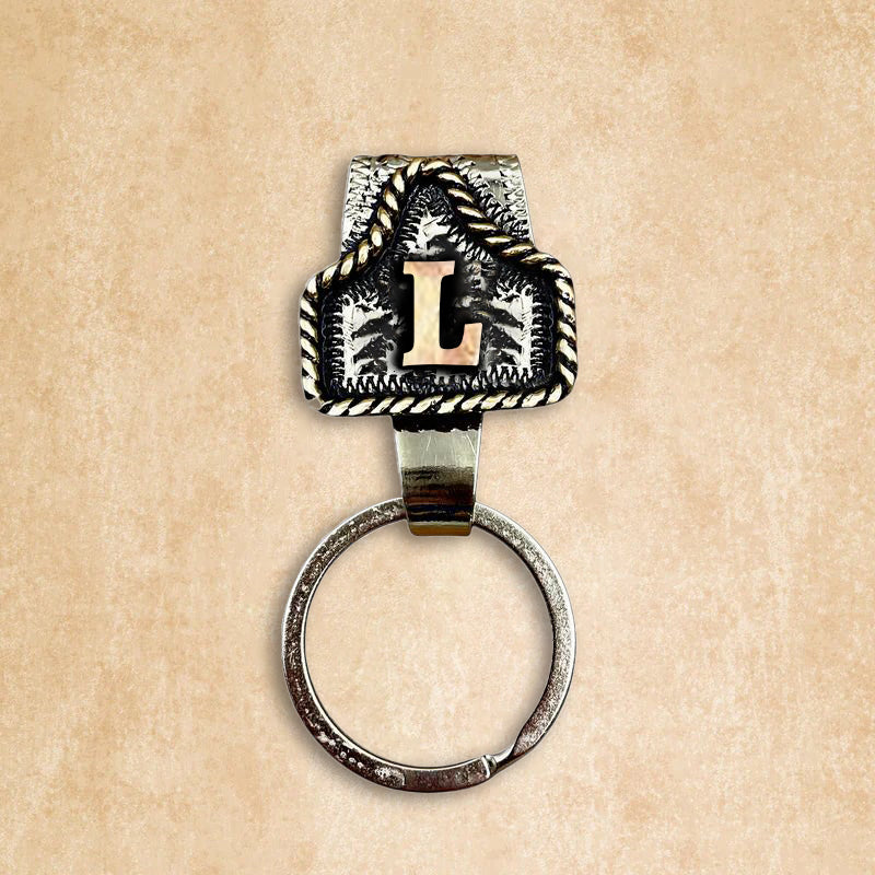 Vintage Letter Keychain