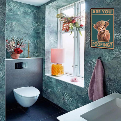 Funny Animal Poste -Vintage Bathroom Wall Art