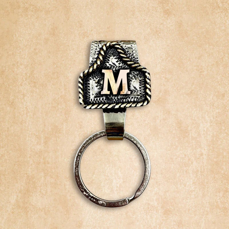Vintage Letter Keychain