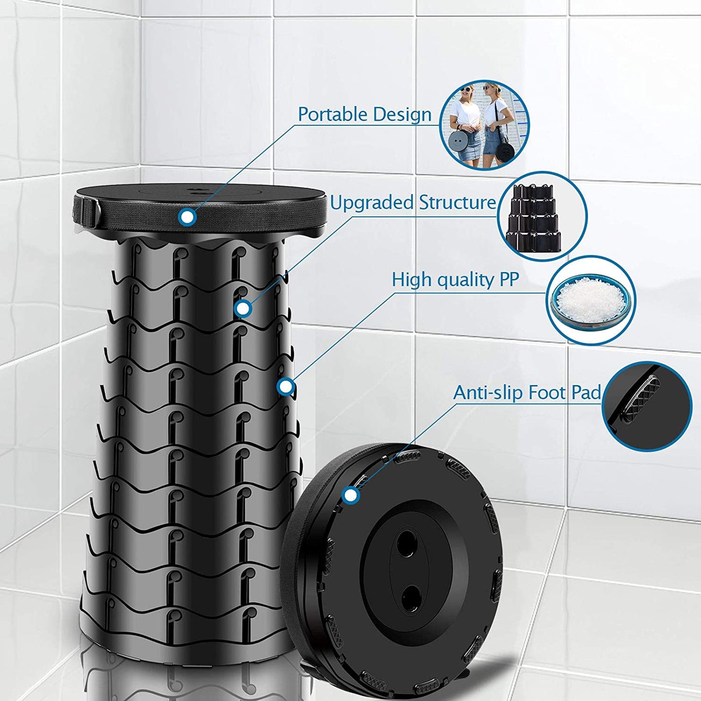 🎁New Year Hot Sale💥 2023 Upgraded Retractable Folding Stool