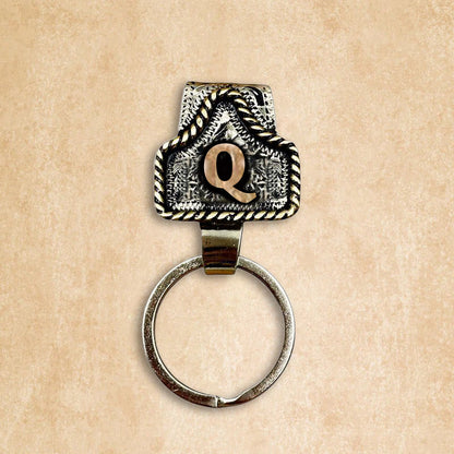 Vintage Letter Keychain