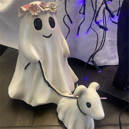 🎃2024 Halloween Ghost Walking Dog Statue👻