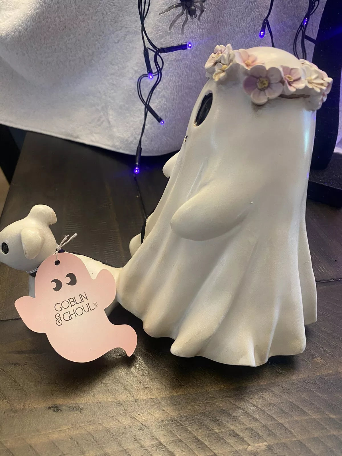 🎃2024 Halloween Ghost Walking Dog Statue👻