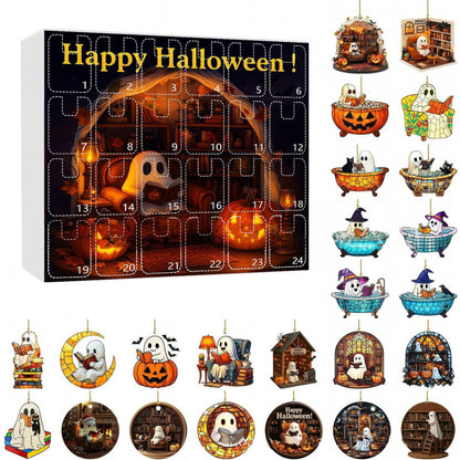 Halloween Advent Calendar with Ghost Ornaments-24 Days of Festive Fun!