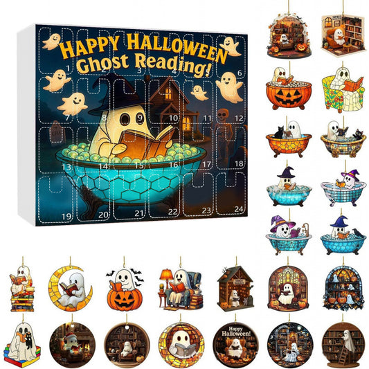 Halloween Advent Calendar with Ghost Ornaments-24 Days of Festive Fun!