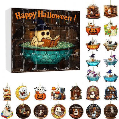Halloween Advent Calendar with Ghost Ornaments-24 Days of Festive Fun!