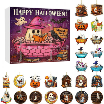 Halloween Advent Calendar with Ghost Ornaments-24 Days of Festive Fun!